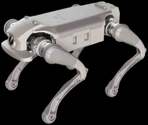 Štirinožni robot AgiBot D1 Ultra, srebrna izvedba