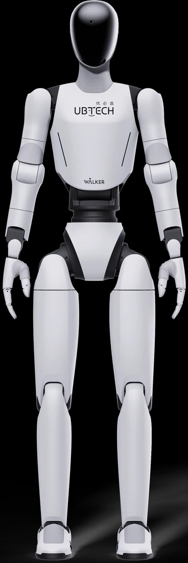 Der humanoide Roboter Walker C1 von vorn in aufrechter Haltung, offizieller Render des Herstellers, ohne Hintergrund